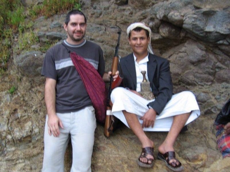 Petr s kamarádem z Jemenu