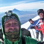 Výstup s klienty na vulkán Parinacota v Bolívii