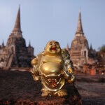 Soška Buddhy na zdi - Ayutthaya - Expedice Thajsko 2016