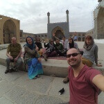Selfie u páteční mešity - Esfahán - Expedice Írán 2016