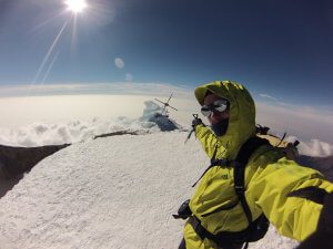 Na vrcholu Pico de Orizaba - třetí nejvyšší hory Severní Ameriky (5636 m).