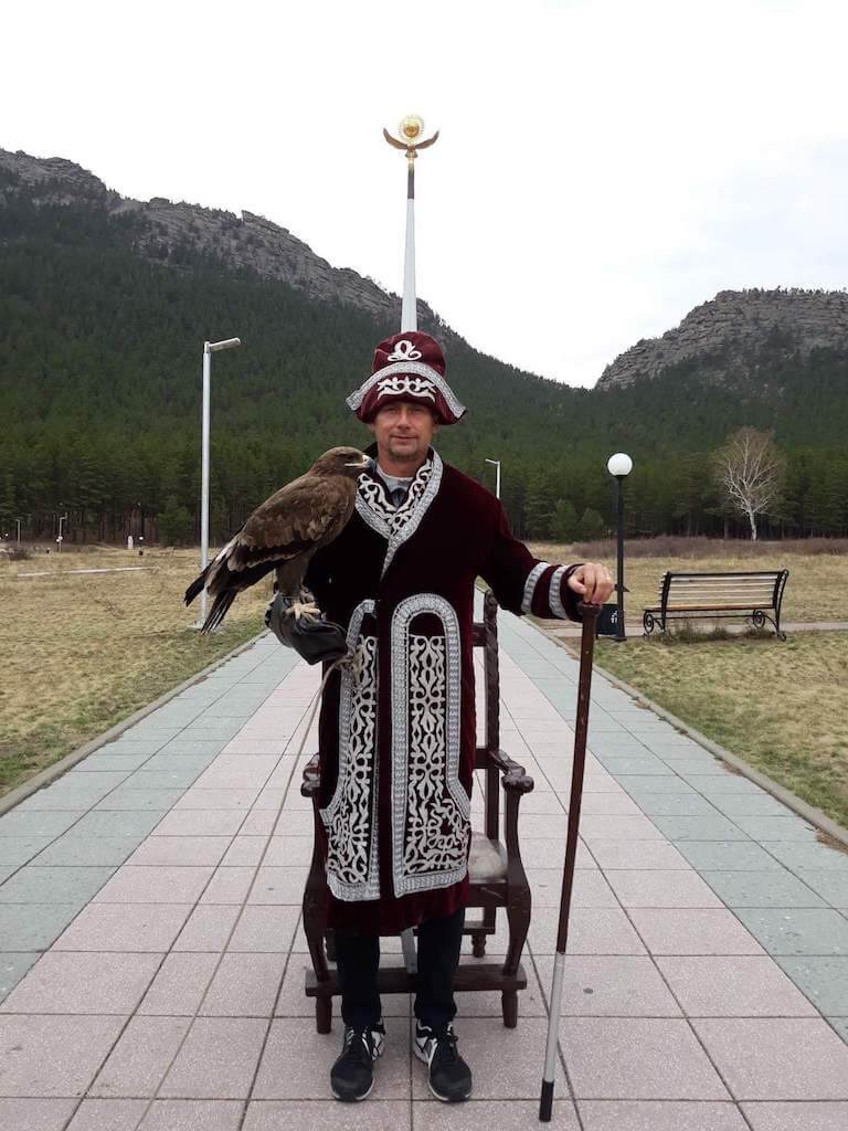 Lov s orly je stovky let stará tradice. NP Borovoe, Kazachstán