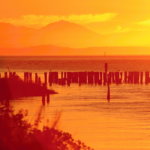 Západ slunce nad ostrovem Vancouver Island