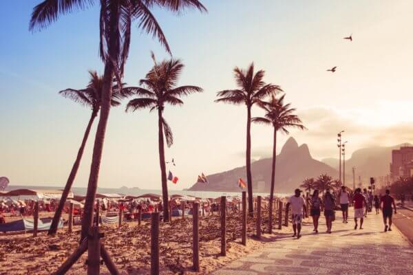 Pláž Ipanema v Rio de Janeiro