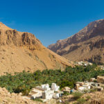 Zapadlá ománská vesnice v horách