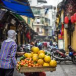Pouliční scéna ve Vietnamu