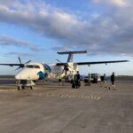 Malá vrtulová letadla zajišťuji přepravu mezi všemi Azorskými ostrovy