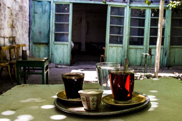 Stará tradiční čajovna v Nábulusu