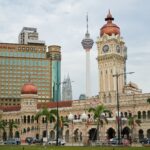 Krásná budova Sultan Abdul Samad na náměstí Merdeka v Kuala Lumpur