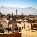 Střešní výhled ve městě Yazd